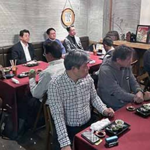 「望年例会　みんなで楽しく、飲んで～食べて～飲んで～!!」福山支部G地区会